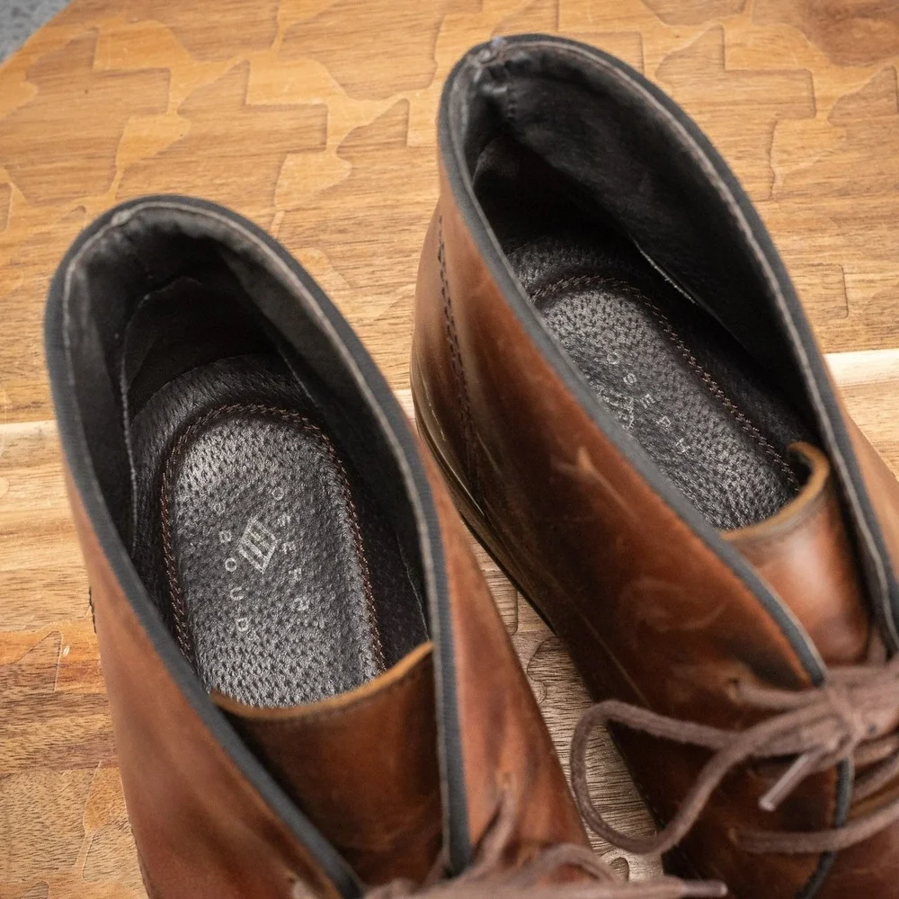 JOSEPH ABBOUD brown boots, lace booties,‎ size 11 d chukka